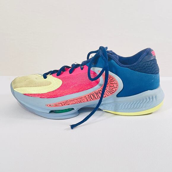 Nike Zoom Freak Basketball Shoes Womens 8 Pink Blue Court Sneakers D09680-400 - Picture 10 of 11